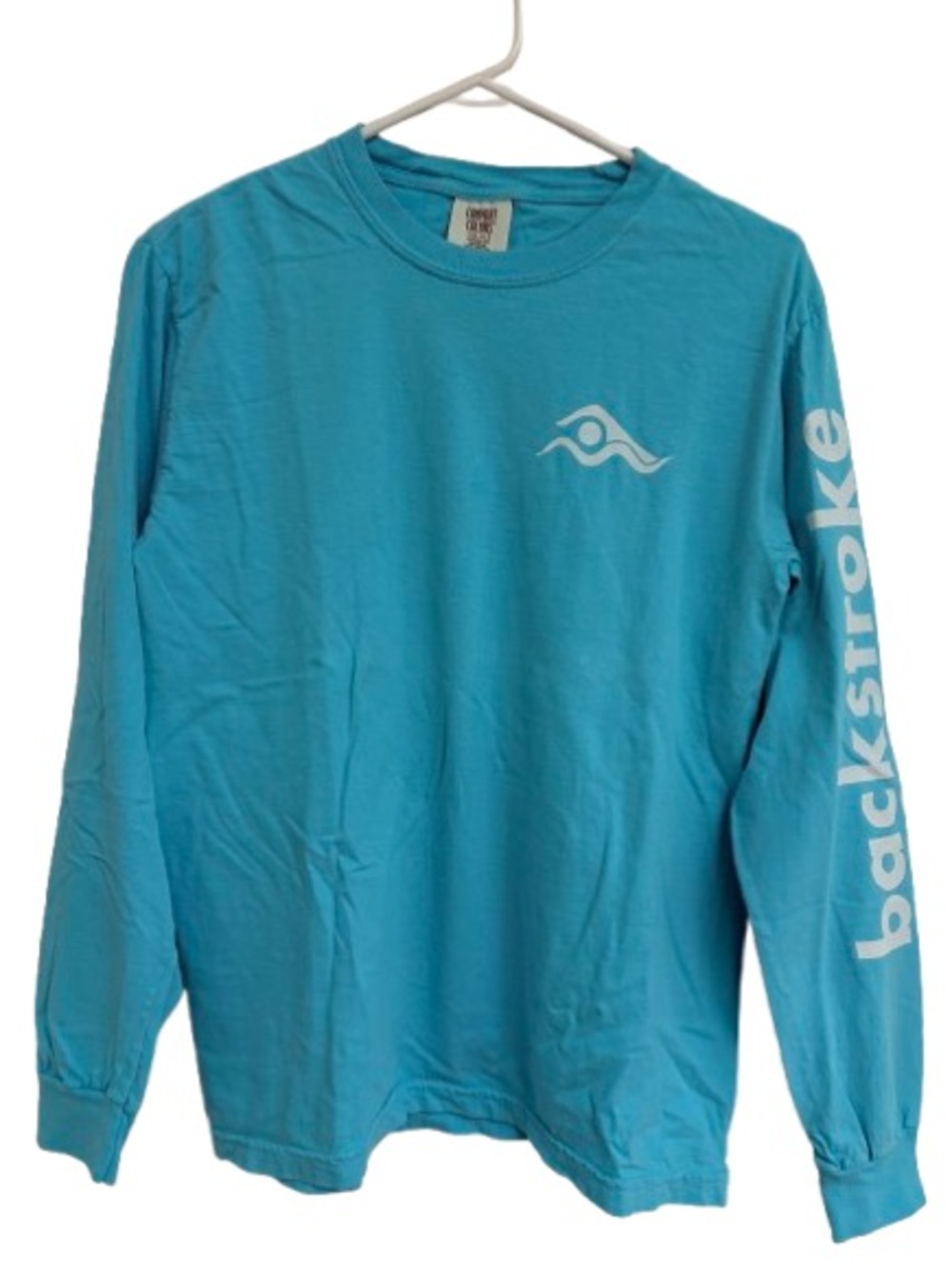 Swim Backstroke Teal Long Sleeve Graphic Tee